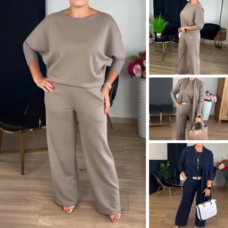 Coco - Elegante 3-delige set: lang vest, shirt en broek